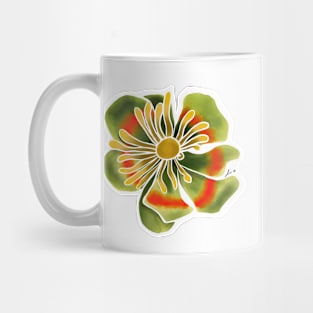 Green Fantasy Flower Mug